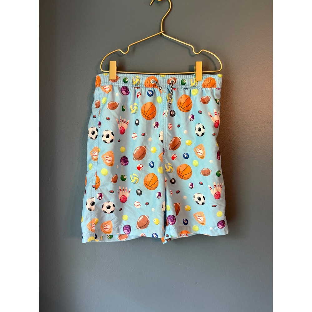 Boardies Boys Blue Multi Sport Print Swim Trunks‎